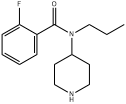 2-플루오로-N-(피페리딘-4-일)-N-프로필벤자미드 구조식 이미지