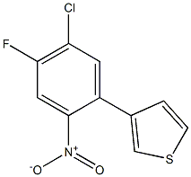 3-(5-Chloro-4-fluoro-2-nitrophenyl)thiophene Structure