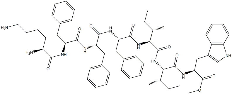 lysyl-phenylalanyl-phenylalanyl-phenylalanyl-isoleucyl-isoleucyl-tryptophyl methyl ester Structure