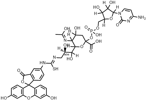 CMP-9-fluoresceinyl-NeuAc Structure