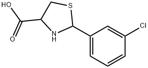 2-(3-chlorophenyl)-1,3-thiazolidine-4-carboxylic acid 구조식 이미지