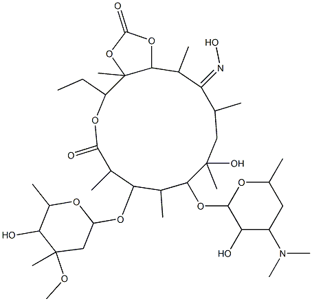 erythromycin A oxime 11,12-carbonate Structure