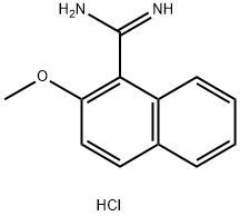 1-Naphthalenecarboximidamide, 2-methoxy-, hydrochloride (1:1) Structure