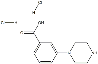 3-PIPERAZIN-1-YL-BENZOIC ACID DIHYDROCHLORIDE Structure