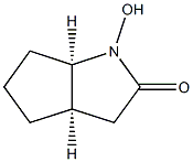 (3aR,6aR)-rel-hexahydro-1-hydroxy-Cyclopenta[b]pyrrol-2(1H)-one (Relative struc) 구조식 이미지