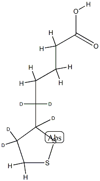 racα-리포산-d5 구조식 이미지