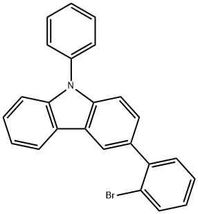 3-(2-Bromophenyl)-9-phenyl-9<i>H</i>-carbazole 구조식 이미지