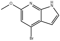 4-BroMo-6-메톡시-7-아자인돌-2-카브알데히드 구조식 이미지