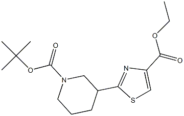 ethyl 2-(1-(tert-butoxycarbonyl)piperidin-3-yl)thiazole-4-carboxylate Structure