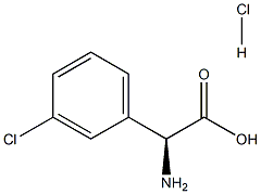 Benzeneacetic acid, α-aMino-3-chloro- (hydrochloride)(1:1),(αS)- 구조식 이미지