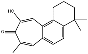 9H-Cyclohepta[a]naphthalen-9-one,1,2,3,4- tetrahydro-10-hydroxy-4,4,8-trimethyl- 구조식 이미지