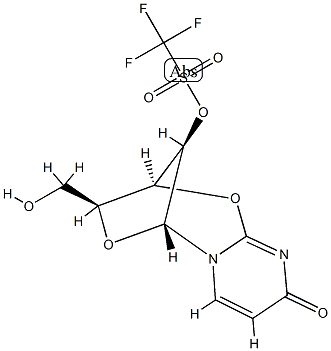 2'-O-triflyl-2,3'-anhydroxylosyluracil Structure