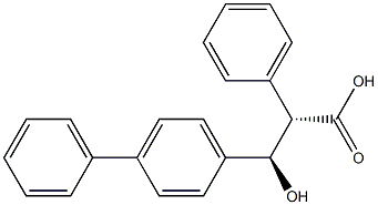 베타-하이드록시-알파-페닐-(1,1'-비페닐)-4-프로판산,(R',S')-(-)- 구조식 이미지