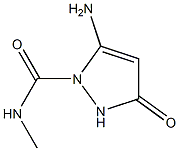 1H-Pyrazole-1-carboxamide,5-amino-2,3-dihydro-N-methyl-3-oxo-(9CI) 구조식 이미지