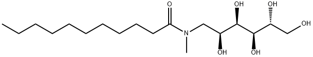 D-글루시톨,1-데옥시-1-(메틸(1-옥소운데실)아미노)- 구조식 이미지