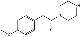 2-(4-methoxyphenyl)-1-(piperazin-1-yl)ethan-1-one 구조식 이미지