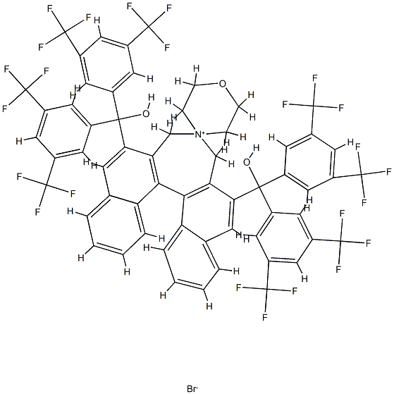 (11bS)-2,6-Bis[bis[3,5-bis(trifluoroMethyl)phenyl]hydroxyMethyl]-3,5-dihydrospiro[4H-dinaphth[2,1-c:1',2'-e]azepine-4,4'-MorpholiniuM] BroMide 구조식 이미지