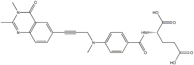 2-데스아미노-2,3-디메틸-N(10)-프로파르길-5,8-디데아자폴산 구조식 이미지