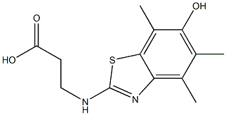 -bta-알라닌,N-(6-히드록시-4,5,7-트리메틸-2-벤조티아졸릴)- 구조식 이미지