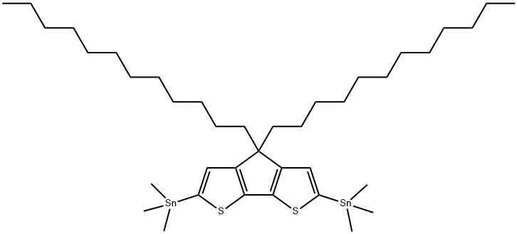 2,6-Bis(triMethyltin)-4,4-bis(2-dodecylbenzo)-4H-cyclopenta[2,1-b:3,4-b']dithiophene 구조식 이미지