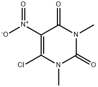 6-chloro-1,3-dimethyl-5-nitro-pyrimidine-2,4-quinone Structure