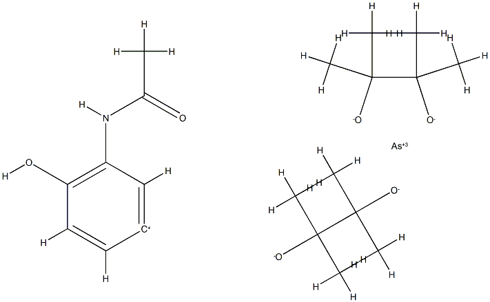 octamethyl-2,2,3,3,7,7,8,8-arsa-5-(4-hydroxy)-3-acetamidophenyl-5-spiro-(4,4)-nonane 구조식 이미지
