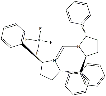 (2S,5S)-1-{[(2S,5S)-2,5-Diphenylpyrrolidin-1-yl]methylene}-2,5-diphenylpyrrolidinium tetrafluoroborate, min. 97% 구조식 이미지