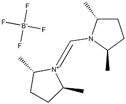 (2R,5R)-1-{[(2R,5R)-2,5-Dimethylpyrrolidin-1-yl]methylene}-2,5-dimethylpyrrolidinium tetrafluoroborate, min. 97% 구조식 이미지