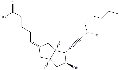 15-fluoro-13,14-dehydrocarbacyclin Structure