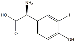 Benzeneacetic acid,a-aMino-4-hydroxy-3-iode- Structure