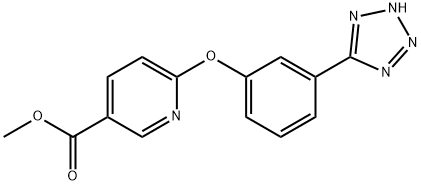 Methyl 6-(3-(1H-tetrazol-5-yl)phenoxy)nicotinate 구조식 이미지