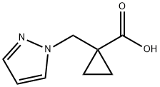 1-(1H-피라졸-1-일메틸)시클로프로판카르복실산(SALTDATA:HCl) 구조식 이미지