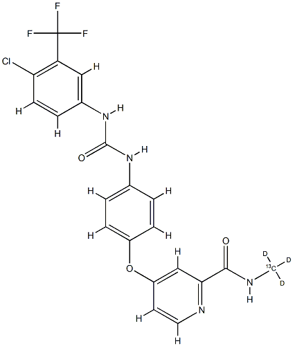 Sorafenib 13C D3 Structure