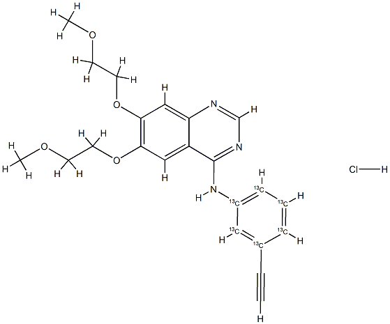 Erlotinib 13C6 HCl Structure