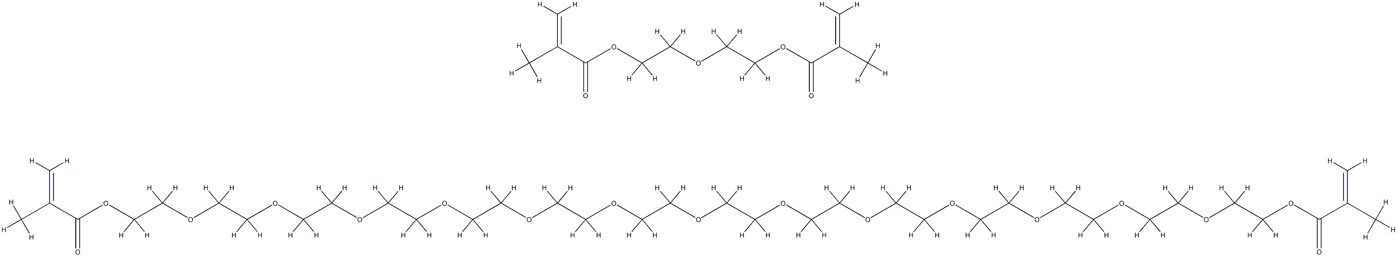 copoly(diethylene glycol dimethacrylate-polyethylene glycol 600 dimethacrylate) Structure