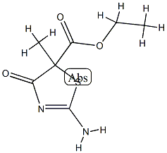 5-Thiazolecarboxylicacid,2-amino-4,5-dihydro-5-methyl-4-oxo-,ethylester(9CI) Structure