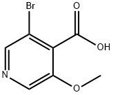3-브로모-5-메톡시-4-피리딘카르복실산 구조식 이미지