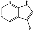 4-클로로-5-플루오로-7H-피롤로[2,3-d]피리미딘 구조식 이미지
