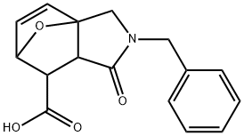 3-benzyl-4-oxo-10-oxa-3-azatricyclo[5.2.1.0~1,5~]dec-8-ene-6-carboxylic acid(SALTDATA: FREE) 구조식 이미지