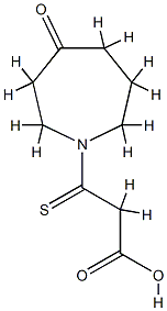 1H-아제핀-1-프로판산,헥사하이드로-4-옥소-bta-티옥소- 구조식 이미지