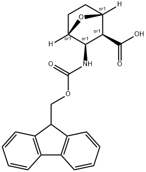 DIEXO-3-(9-H-FLUOREN-9-YLMETHOXYCARBONYLAMINO)-7-OXA-BICYCLO[2.2.1]HEPTANE-2-CARBOXYLIC ACID Structure