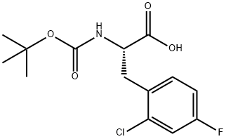 (Tert-Butoxy)Carbonyl L-2-Chloro-4-fluorophe 구조식 이미지