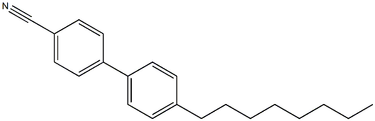 4-옥틸-4'-시아노비페닐 구조식 이미지