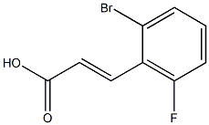 (E)-3-(2-bromo-6-fluorophenyl)acrylic acid 구조식 이미지