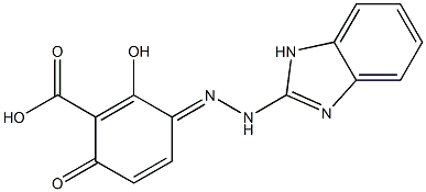 2,6-dihydroxy-3-(benzoimidazolyl-2'-azo)benzoic acid Structure