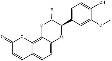6-Demethoxy-9'-deoxycleomiscosin A 구조식 이미지