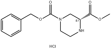 (R)-4-N-CBZ-PIPERAZINE-2-CARBOXYLIC ACID METHYL ESTER-HCl Structure