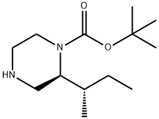 (S)-1N-BOC-2-(S-1-메틸프로필)피페라진-HCl 구조식 이미지