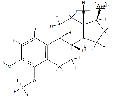 4-Hydroxyestradiol  4-methyl-13C,d3  ether,  4-Methoxy-13C,d3-estradiol,  1,3,5(10)-Estratriene-2,3,17-triol  4-methyl-13C,d3  ether,  3,4,17β-Trihydroxy-1,3,5(10)-estratriene  4-methyl-13C,d3  ether,  3,17β-Dihydroxy-4-methoxy-13C,d3-1,3,5(10)-estratriene 구조식 이미지