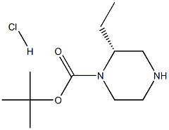 R-1-N-BOC-2-에틸-피페라진-HCl 구조식 이미지